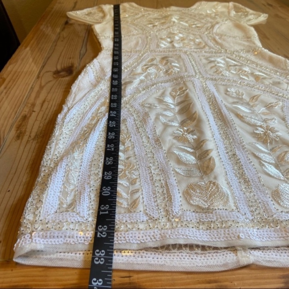 NWOT Lulus Spread Your Shine White Sequin Embroidered Bodycon Dress - Picture 15 of 16